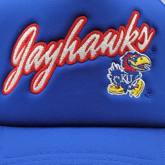 Kansas Jayhawks Adidas Foam Trucker Hat Unisex Adult Snapback NCAA NWT - Picture 7 of 16